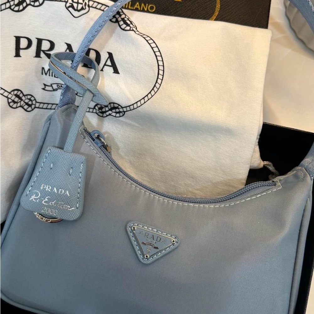 Prada Sky Blue Shoulder Bag